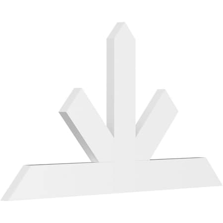 Ekena Millwork Saratoga Architectural Grade PVC Gable Bracket, 60"W x 32 1/2"H x 2"D x 6"F, 13/12 Pitch GBP060X33X0206SAR00